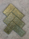 Gold Shimmering Metro Glass Mosaic Tiles-75*150*8mm-90tiles-1m2-JH13-B(Gold)