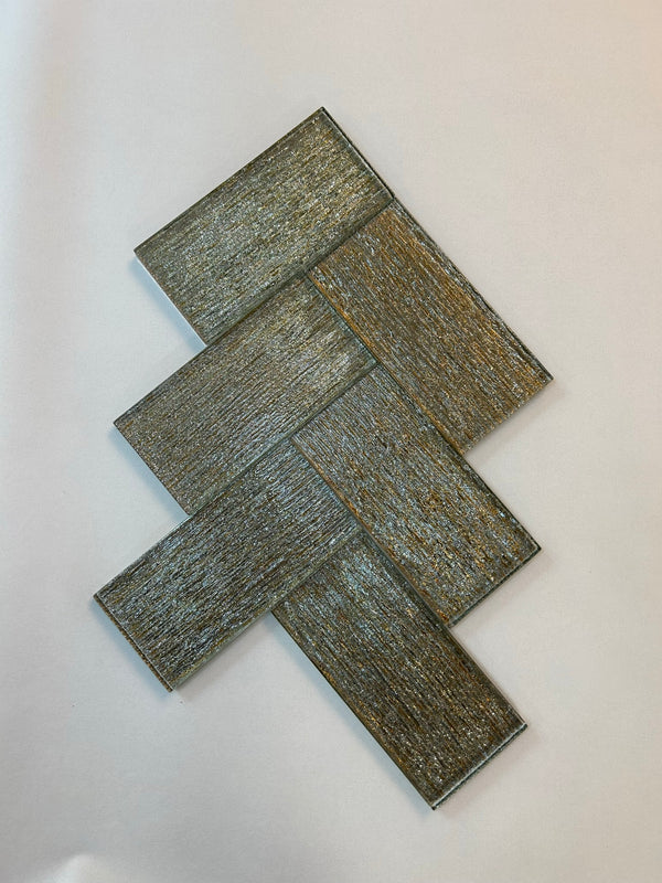 Gold Shimmering Metro Glass Mosaic Tiles-75*150*8mm-90tiles-1m2-JH13-B ...