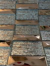 Rosegold Shimmering Glass & Aluminium Mosaic Tiles-300*300*8mm-11sheets-1m2-JH14-B