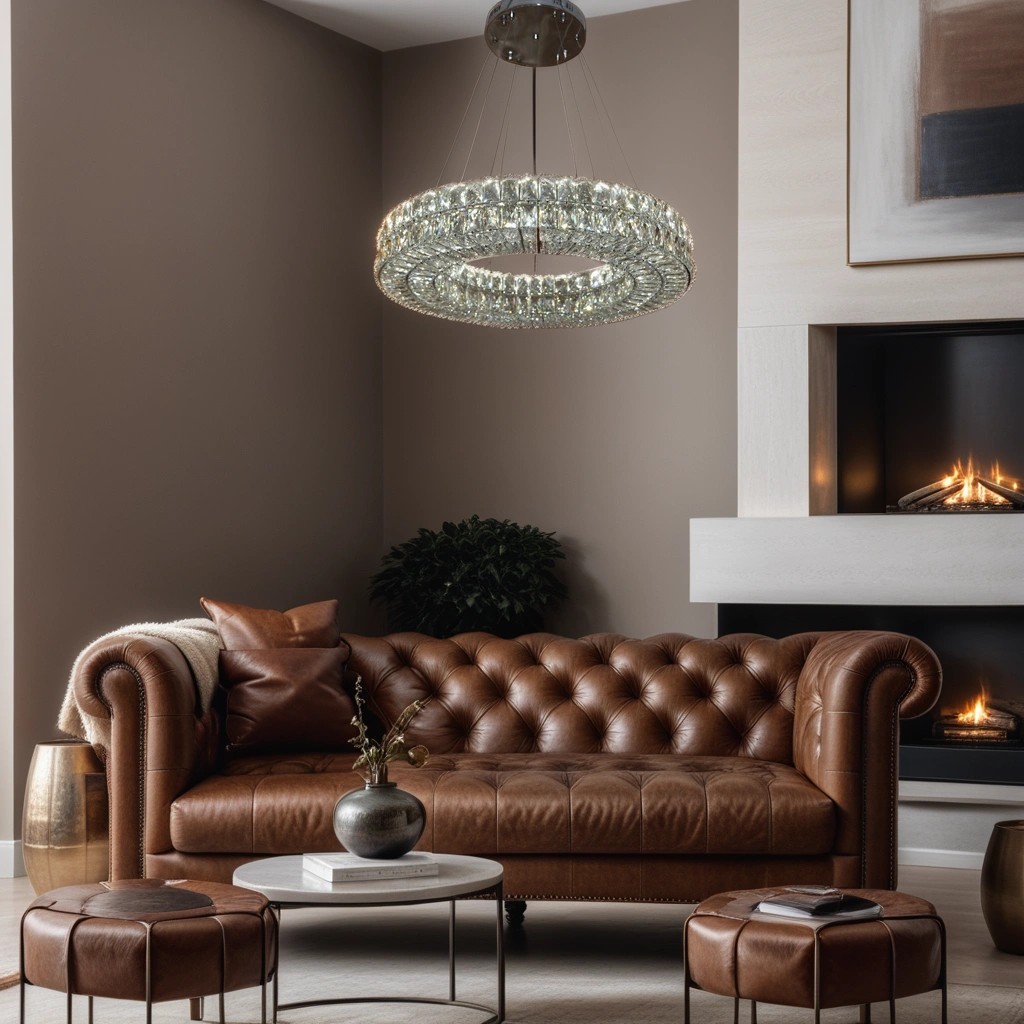 Crystal LED Wheel Pendant Ceiling Light-Colour Changing Dimmable with Remote Control-202134-650chrome