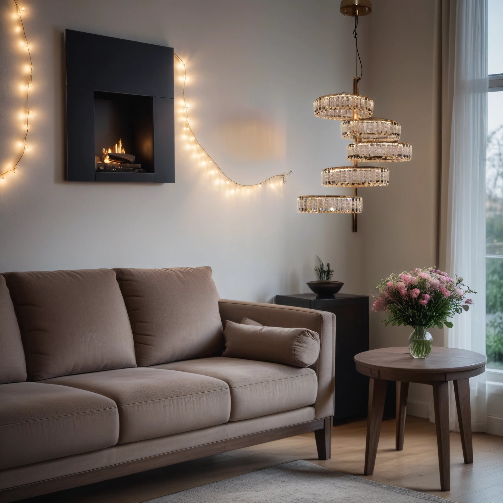 Crystal Floor & Table Lamps -with colour changing and brightness adjustment feature-remote control- matching Ceiling Light–Y608-5F