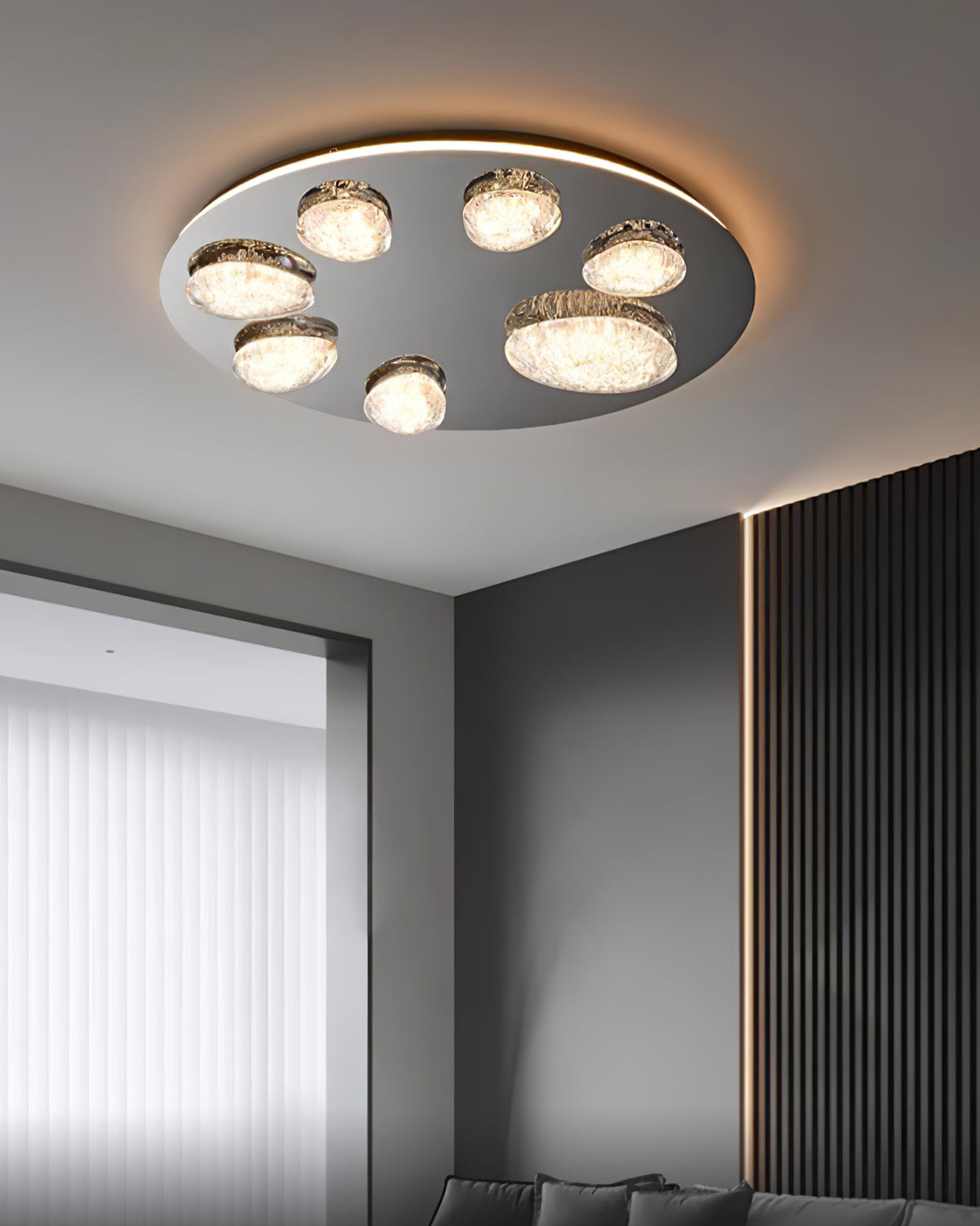 Almond Shape diffusers with an ice effect  Modern Wall mount LED Lights  -2310-1DW
