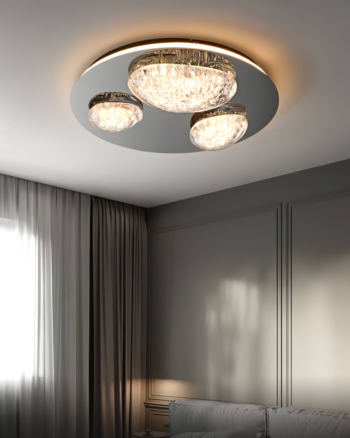 Almond Shape diffusers with an ice effect  Modern Wall mount LED Lights  -2310-1DW