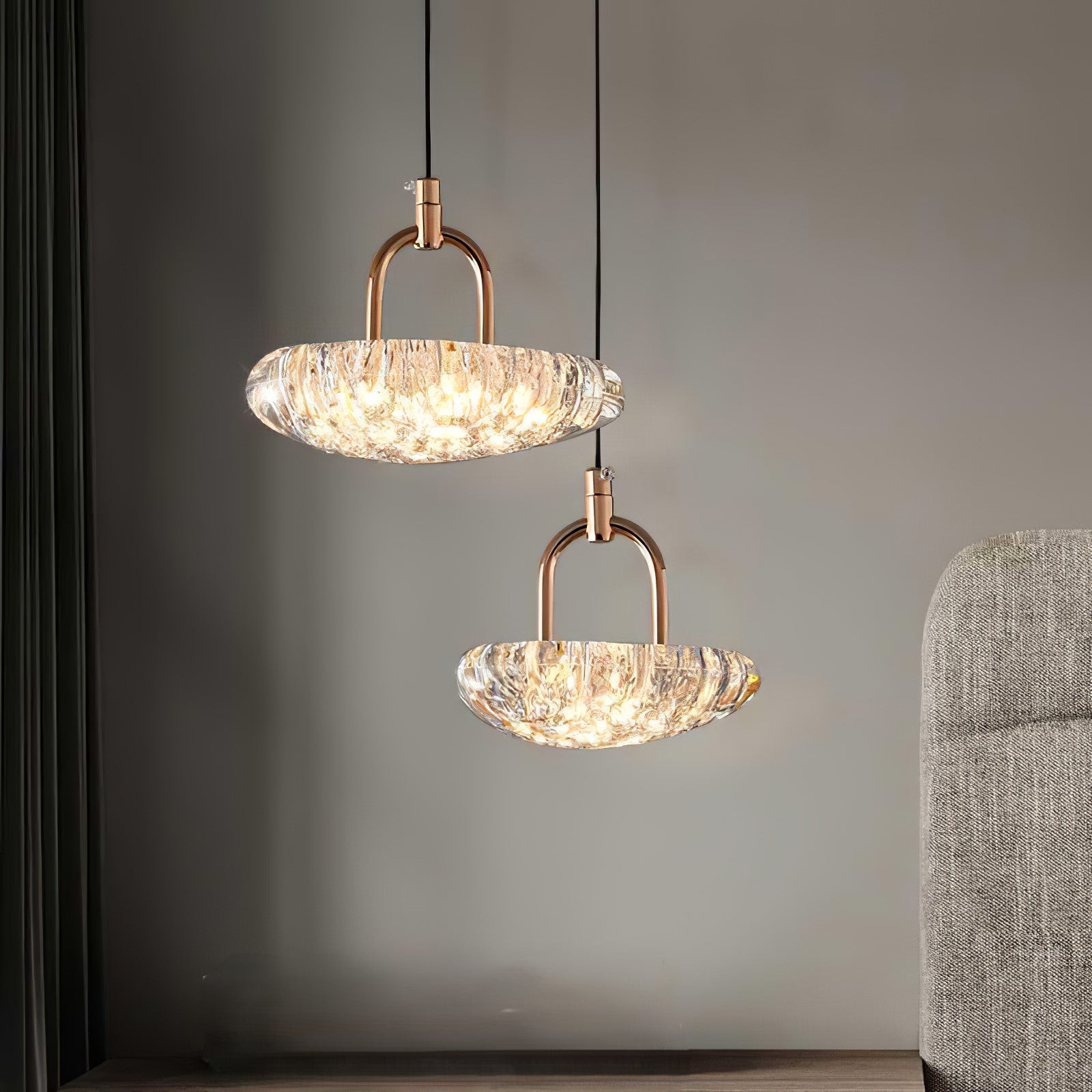 Almond Shape diffusers with an ice effect  Modern Wall mount LED Lights  -2310-1DW