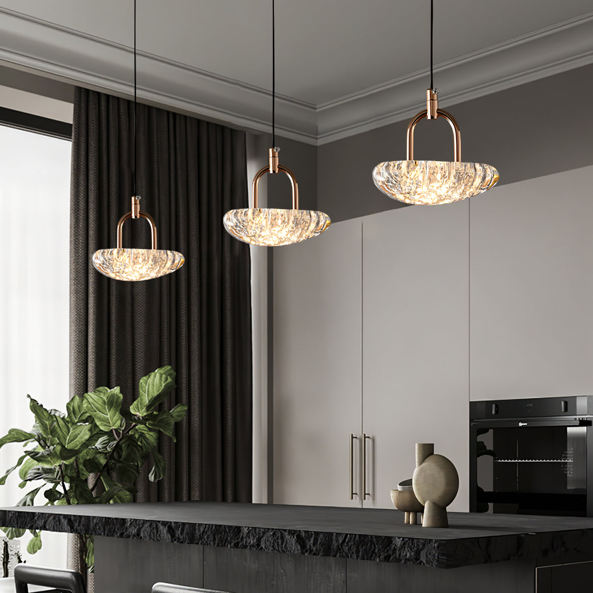 Almond Shape diffusers with an ice effect  Modern Wall mount LED Lights  -2310-1DW