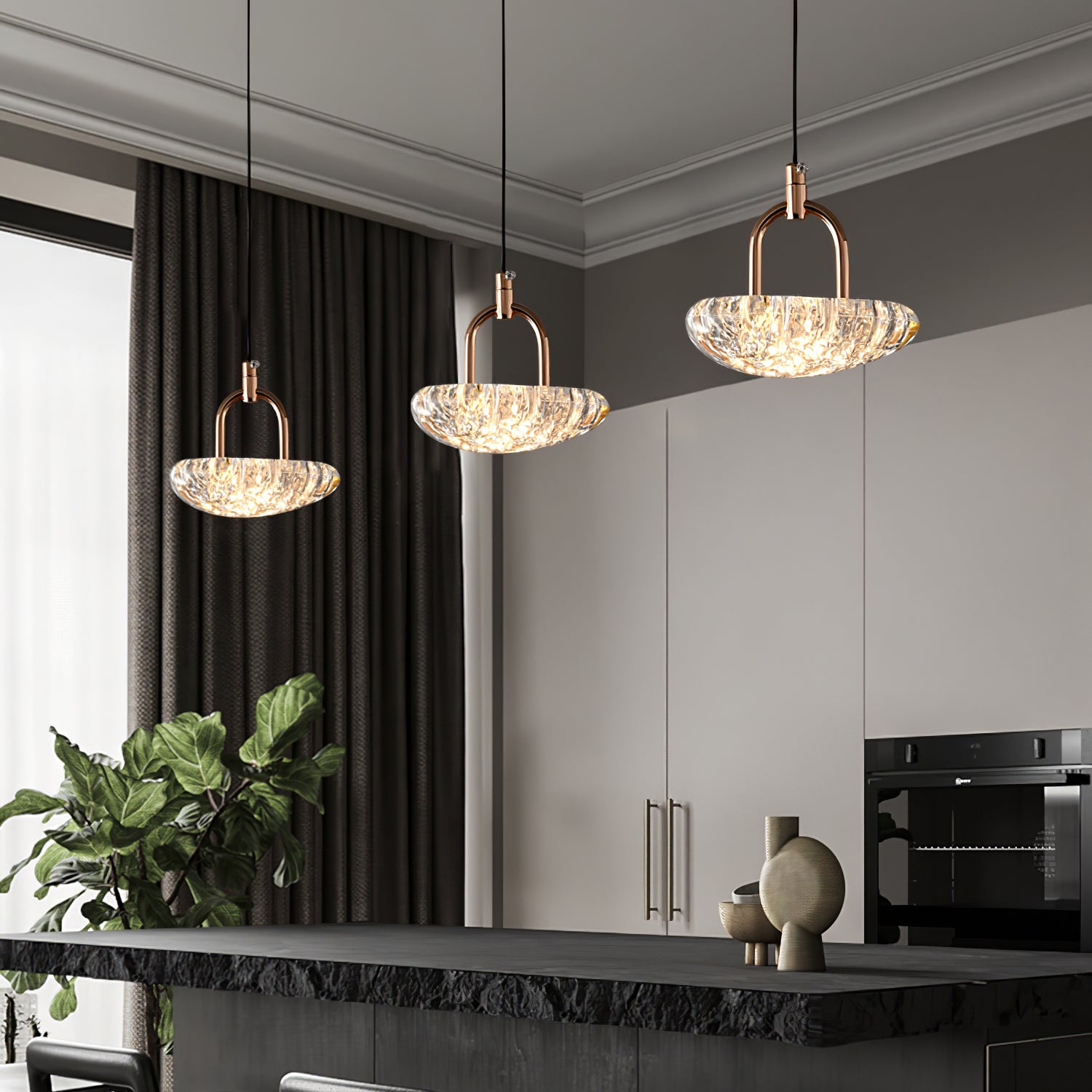 Almond Shape diffusers with an ice effect  Modern Wall mount LED Lights  -2310-1DW