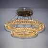 3 & 2 Rings Crystallic LED Chandeliers -Colour Changing Dimmable with Remote Control-8304-600+400 & 8304-700+500+300-Chrome