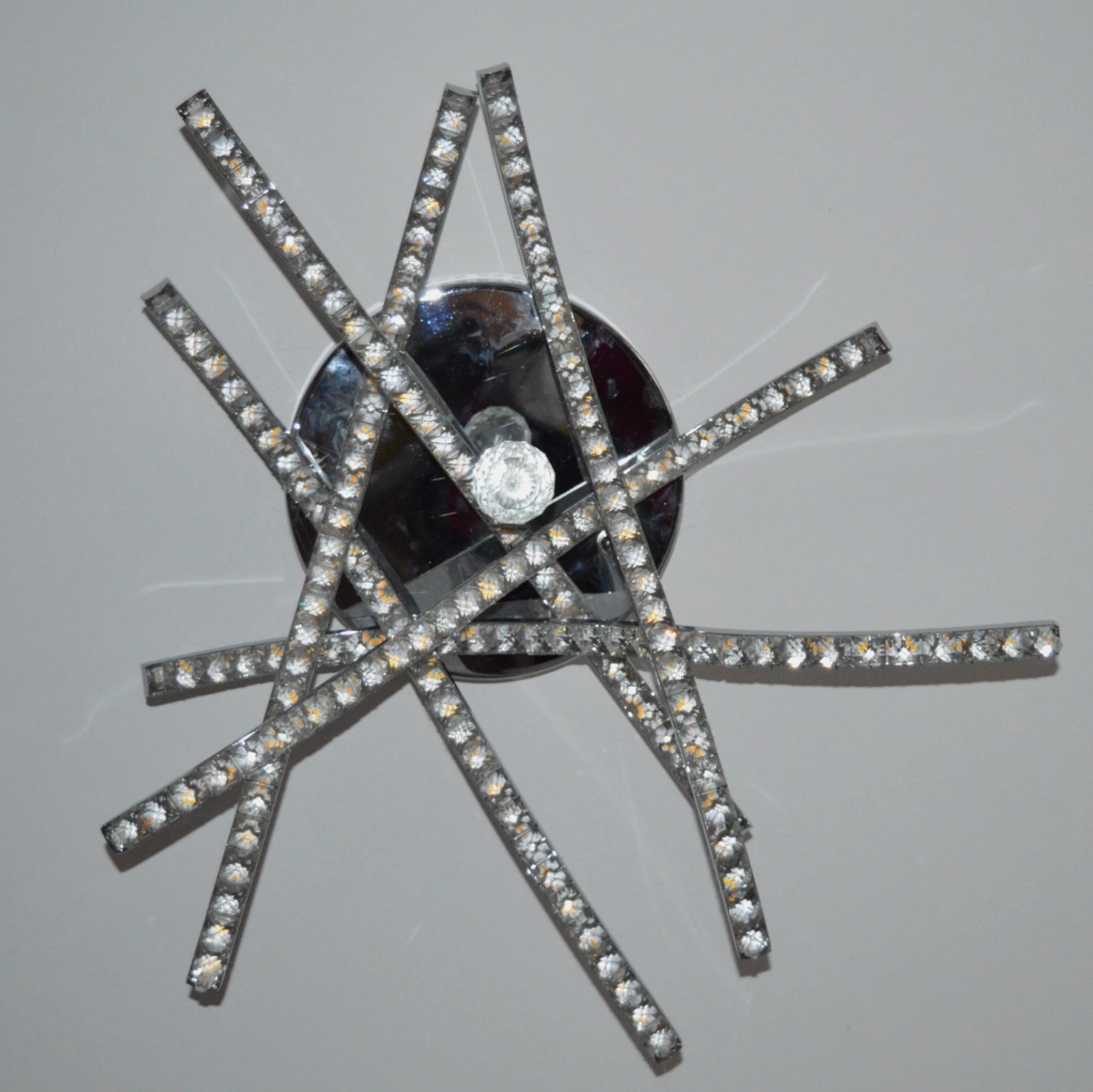 Modern Crystal LED Ceiling Light Spiral Chandelier – Luxury Chrome Finish