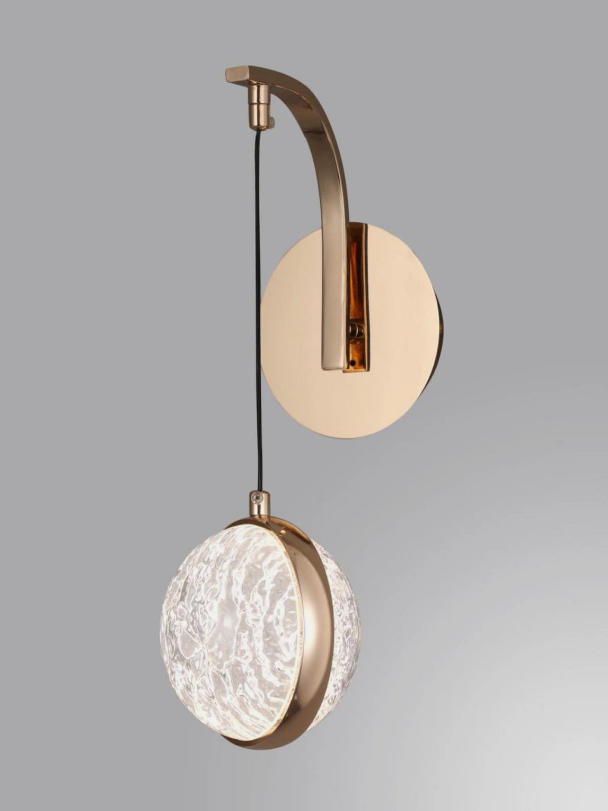 Luxury Crystal LED Wall Light Gold Modern Bedside Pendant Sconce Designer Lamp