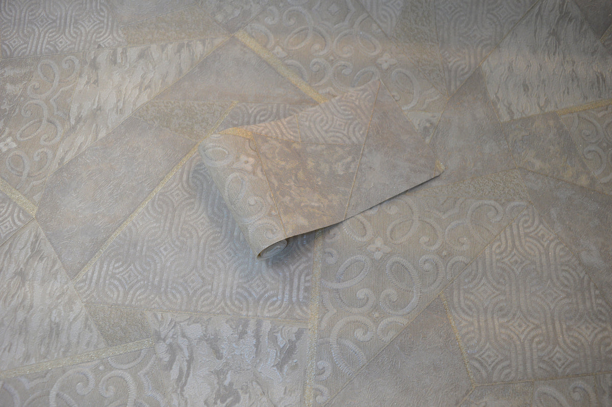 Kingston Modern Geometric Pattern Double width Wallpapers in 3 different colours-15mtr Length and 1mtr Width-VA15204, 05 & 08