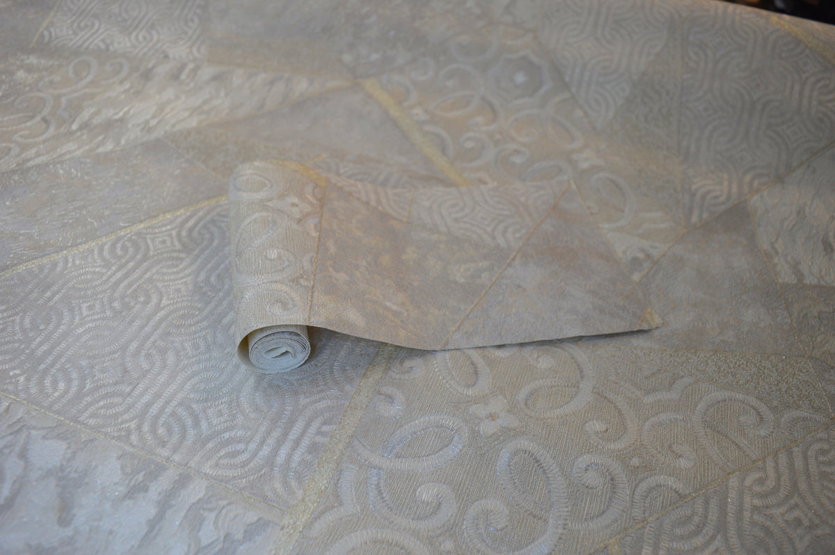 Kingston Modern Geometric Pattern Double width Wallpapers in 3 different colours-15mtr Length and 1mtr Width-VA15204, 05 & 08