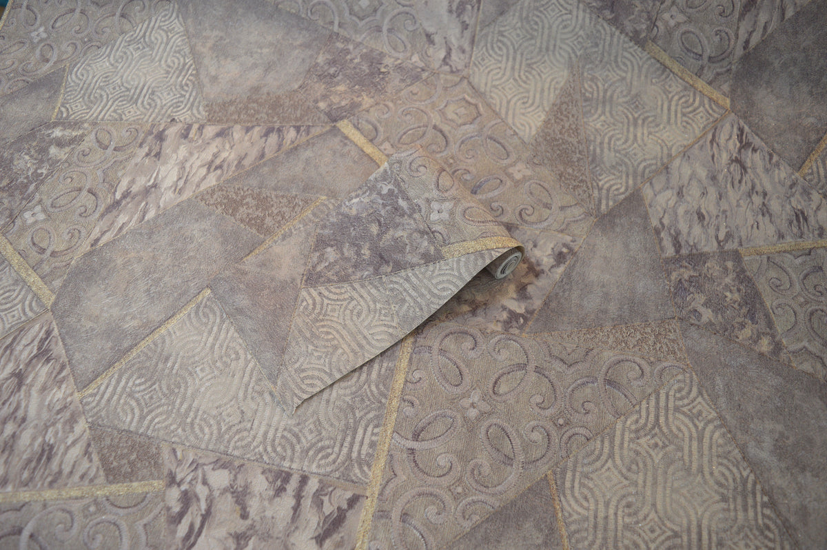 Kingston Modern Geometric Pattern Double width Wallpapers in 3 different colours-15mtr Length and 1mtr Width-VA15204, 05 & 08