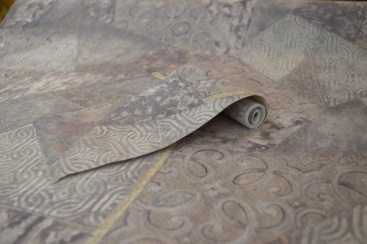 Kingston Modern Geometric Pattern Double width Wallpapers in 3 different colours-15mtr Length and 1mtr Width-VA15204, 05 & 08