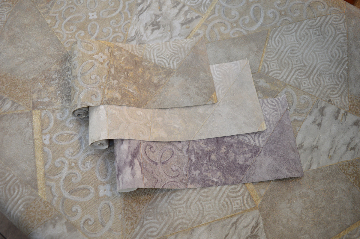 Kingston Modern Geometric Pattern Double width Wallpapers in 3 different colours-15mtr Length and 1mtr Width-VA15204, 05 & 08