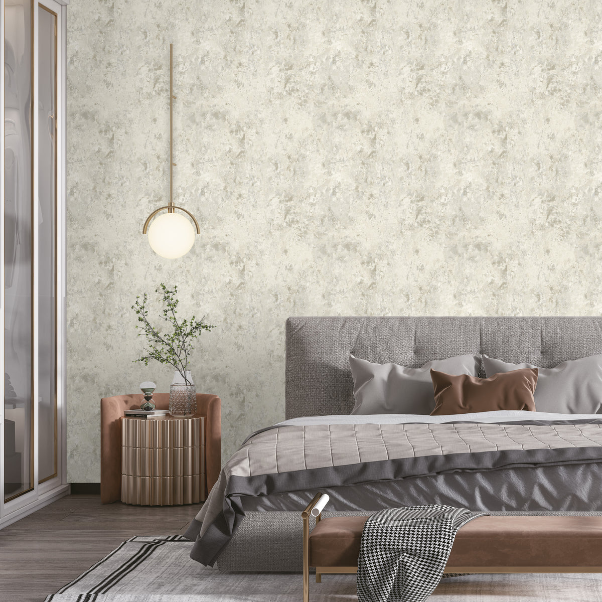 Victorian Damask Pattern Double Width wallpaper-15mtr Length and 1mtr Width-VA15704
