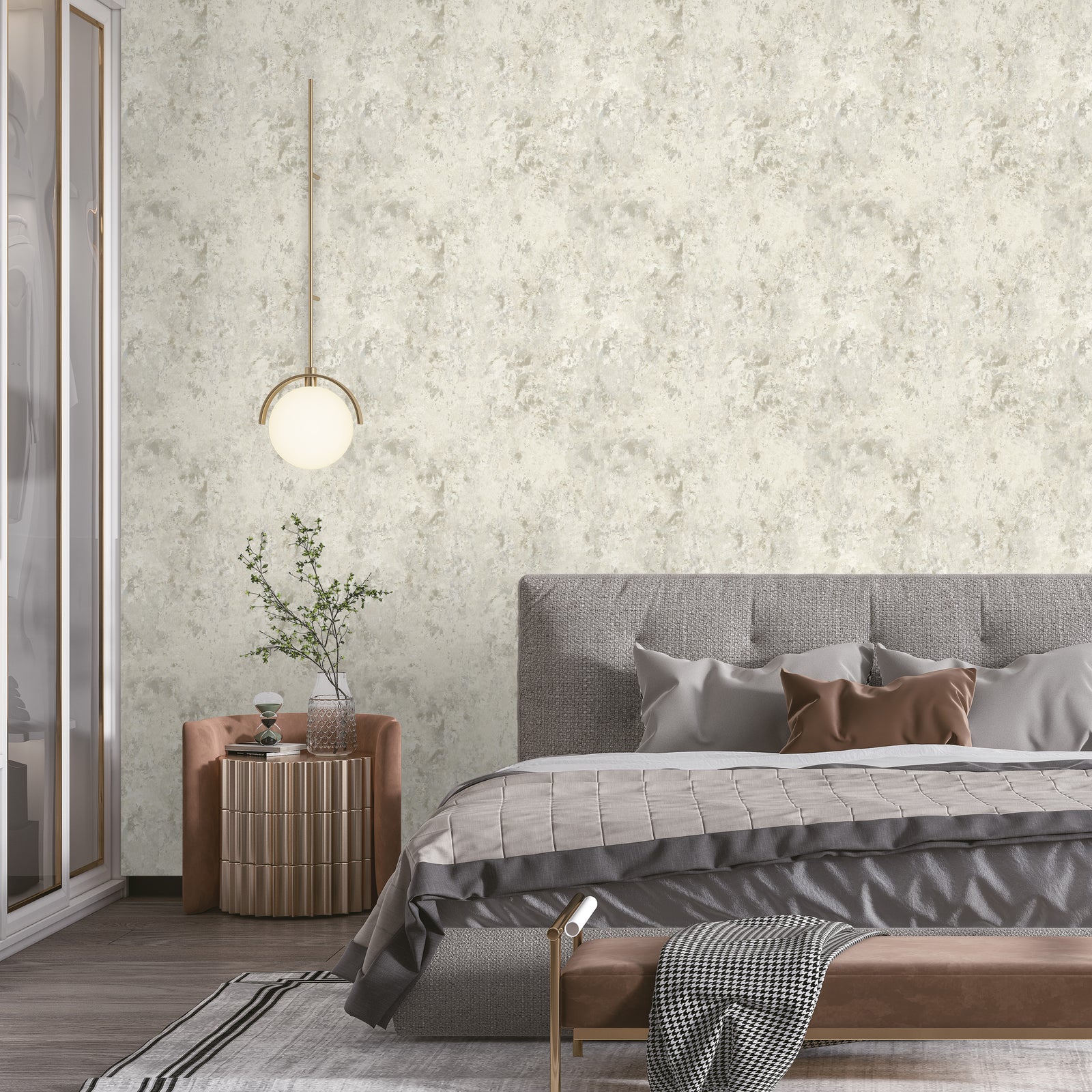Victorian Damask Pattern Double Width wallpaper-15mtr Length and 1mtr Width-VA15704