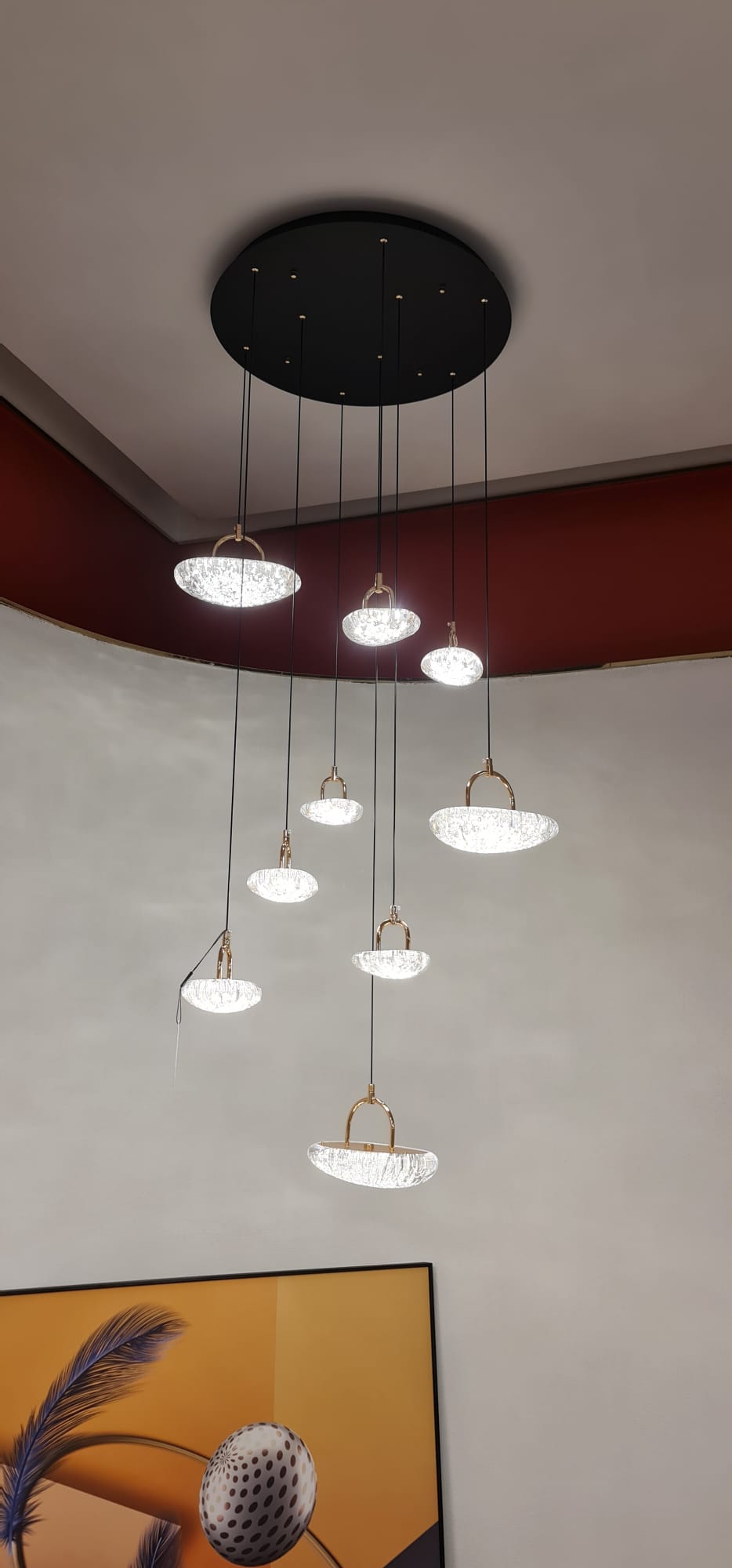 Almond Drop Pendants LED Ceiling Light/Modern Chandelier-2326-48pendants