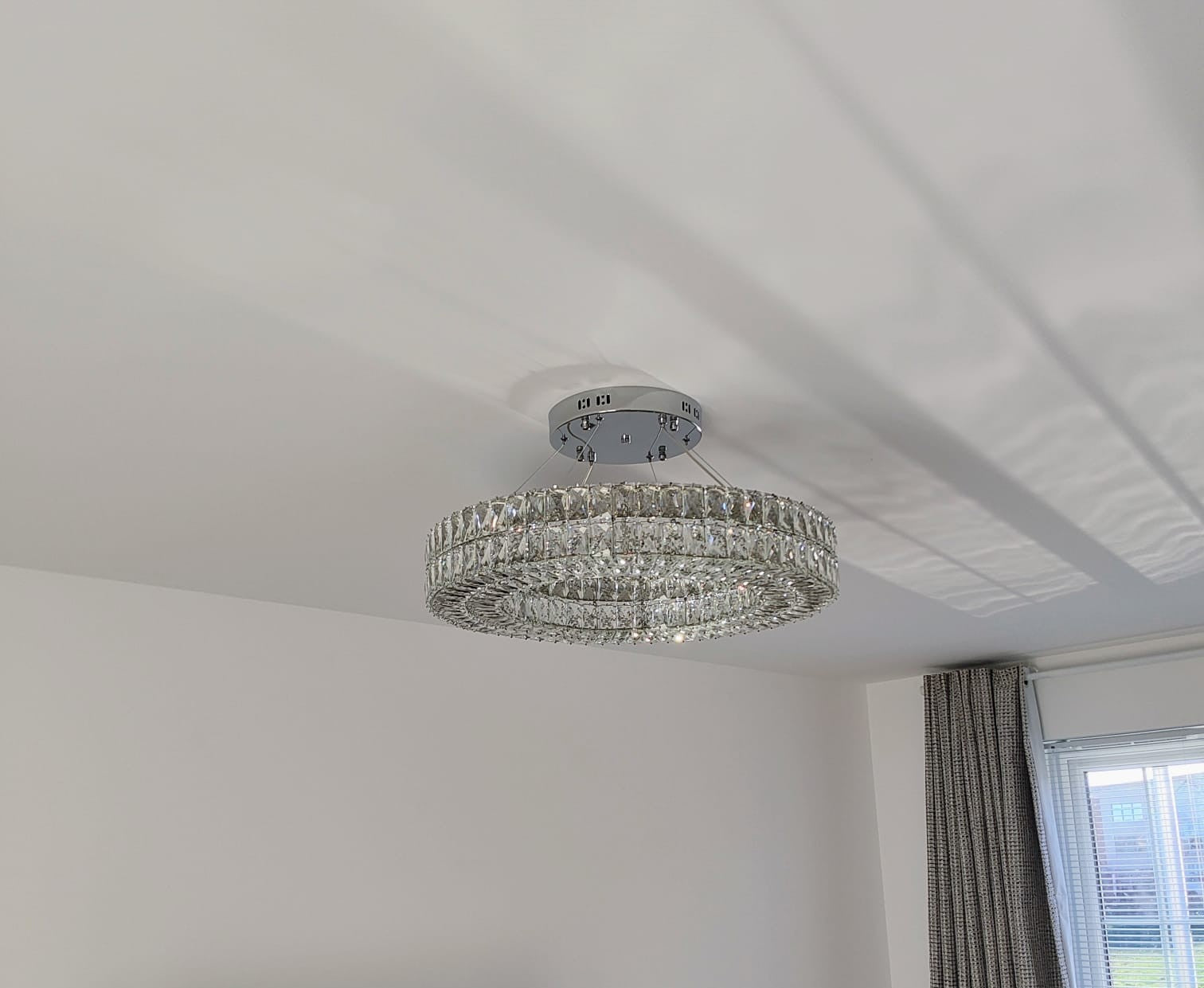 Modern 2 Layered Crystal Ring LED Ceiling Chandelier