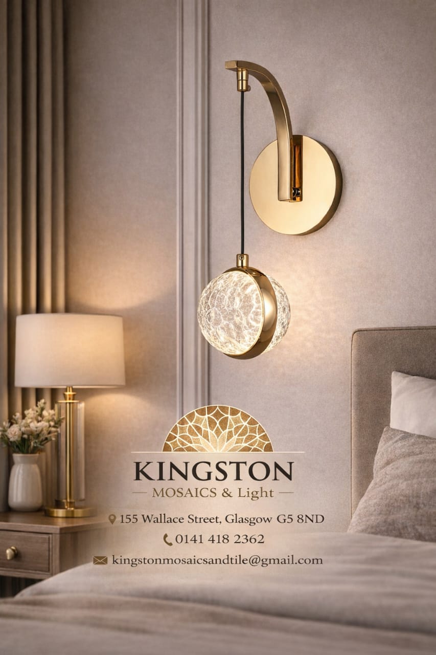 Luxury Crystal LED Wall Light Gold Modern Bedside Pendant Sconce Designer Lamp