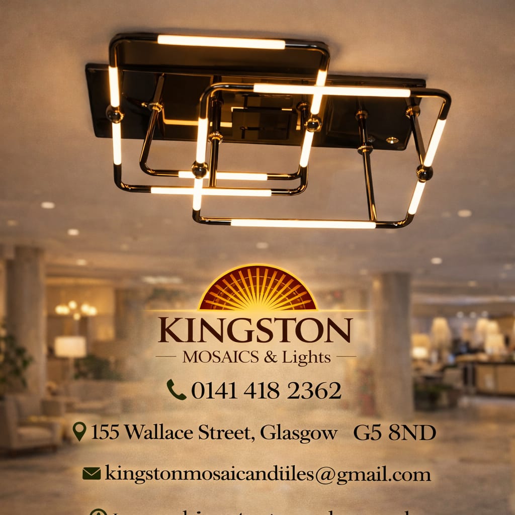 Luxury Modern Geometric LED Ceiling Light Black