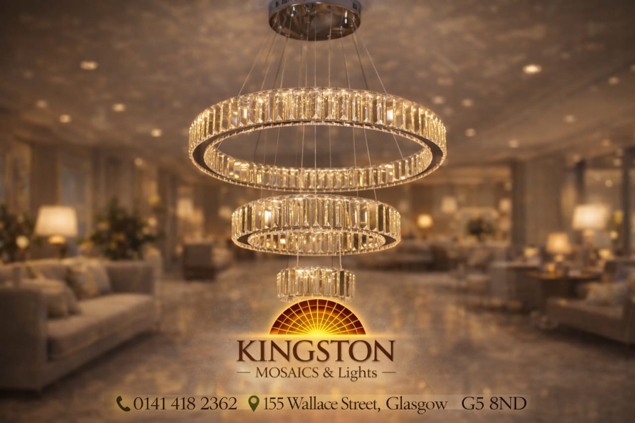 Luxury Triple-Tier Crystal LED Linear Chandelier – Modern Chrome Ceiling Light
