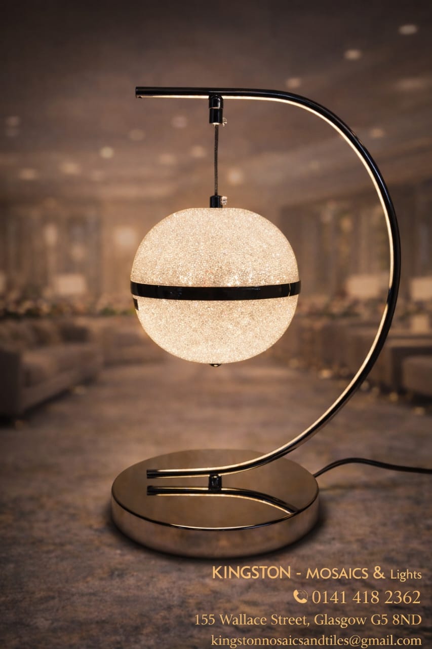 Luxury Gold Circular Crystal LED Table Lamp Modern Ring Bedside Floor Lamp Home