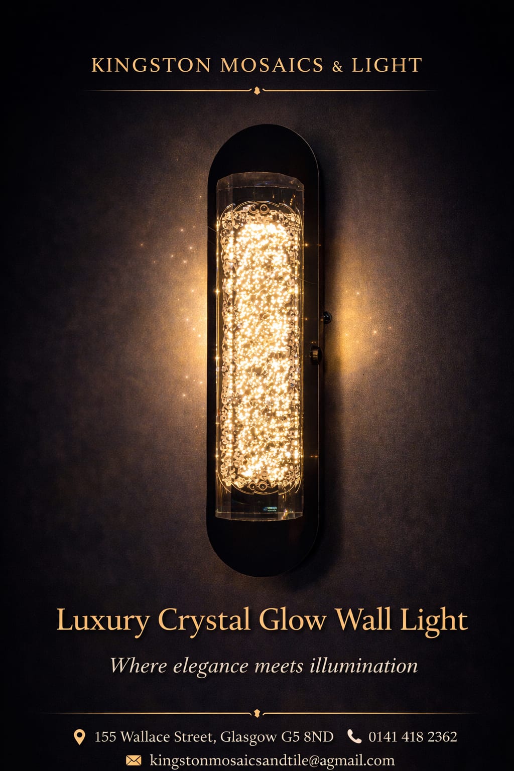Crystal Tube LED Wall Light – Luxury Decorative Wall Fixture