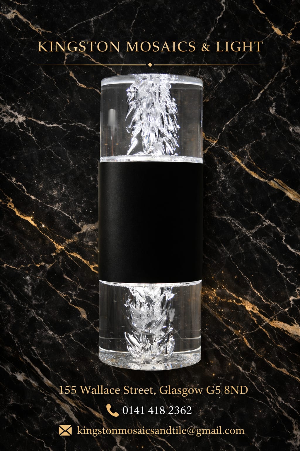 Modern Crystal Cylinder Wall Sconce – Dual Glow Luxury Light