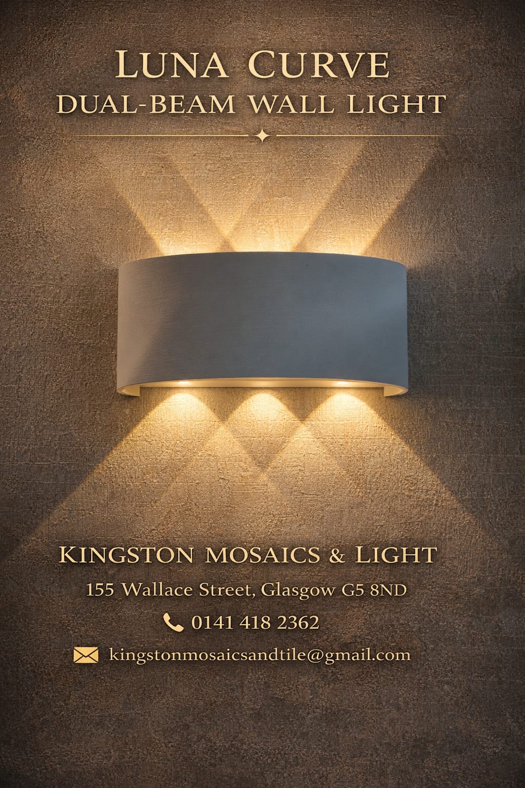Luna Curve Dual-Beam Wall Light