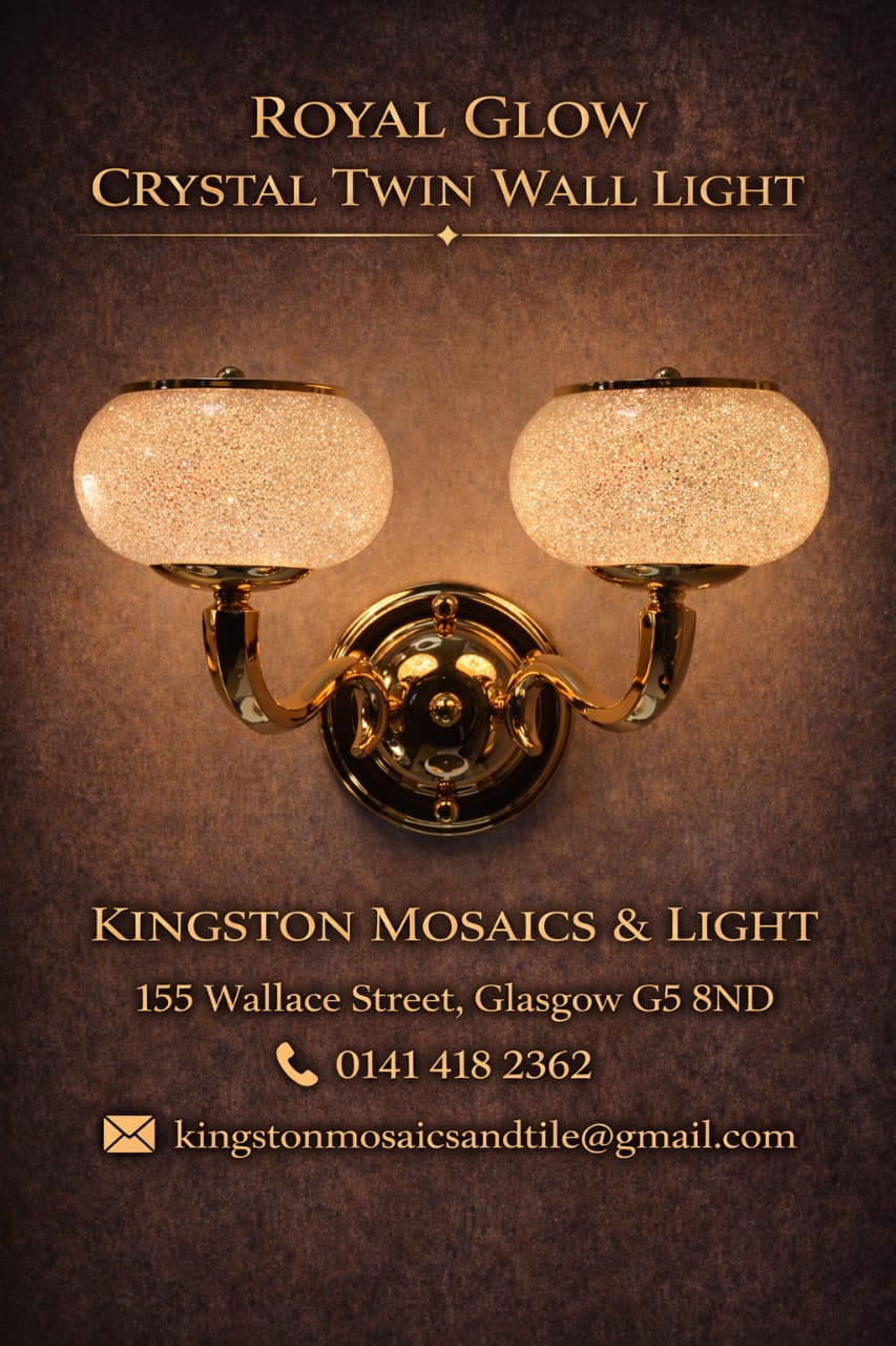 Royal Glow Crystal Twin Wall Light