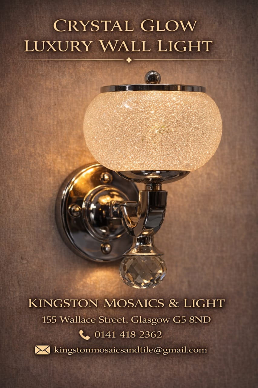 Crystal Glow Luxury Wall Light – Modern Decorative Sconce