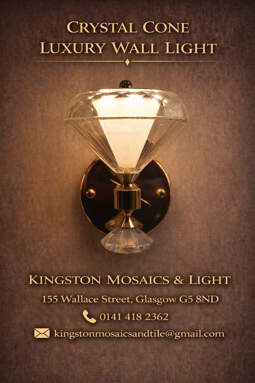 Crystal Cone Luxury Wall Light – Modern Decorative Sconce