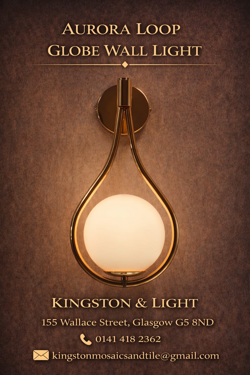 Aurora Loop Globe Wall Light – Luxury Gold Finish