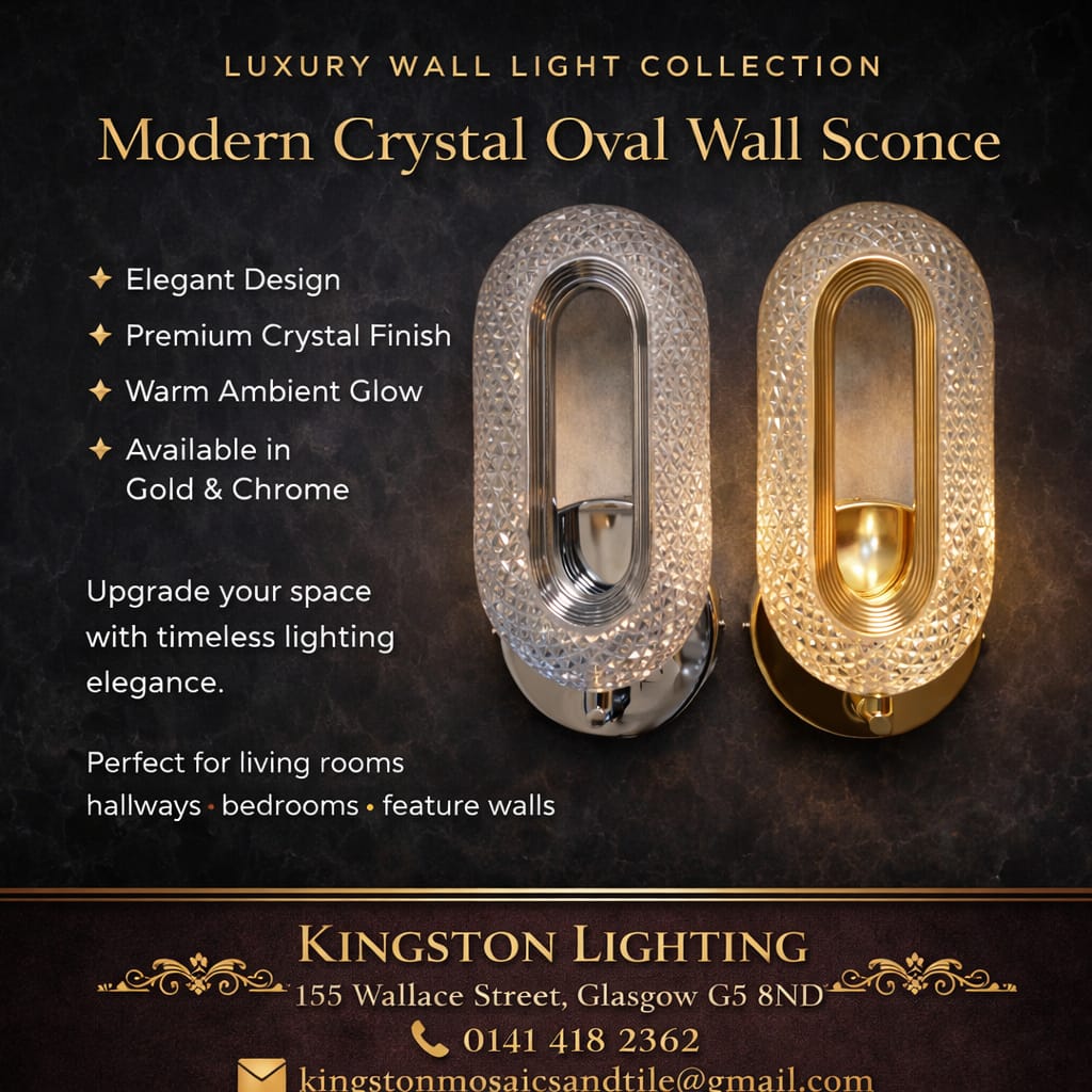 Modern Crystal Oval Wall Scone