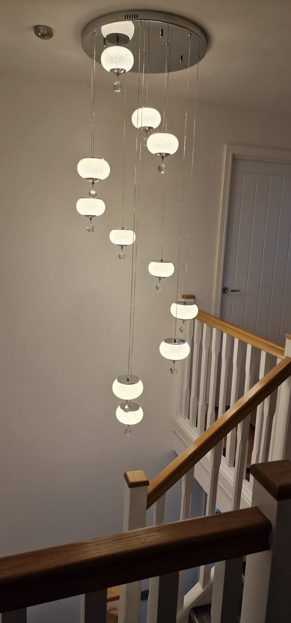 Modern Crystal LED Chandelier Ceiling Pendant – Glass Shades - Multi Variants