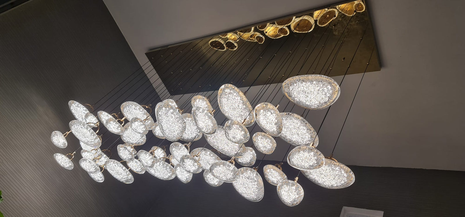 Almond Shape diffusers with an ice effect  Modern Wall mount LED Lights  -2310-1DW