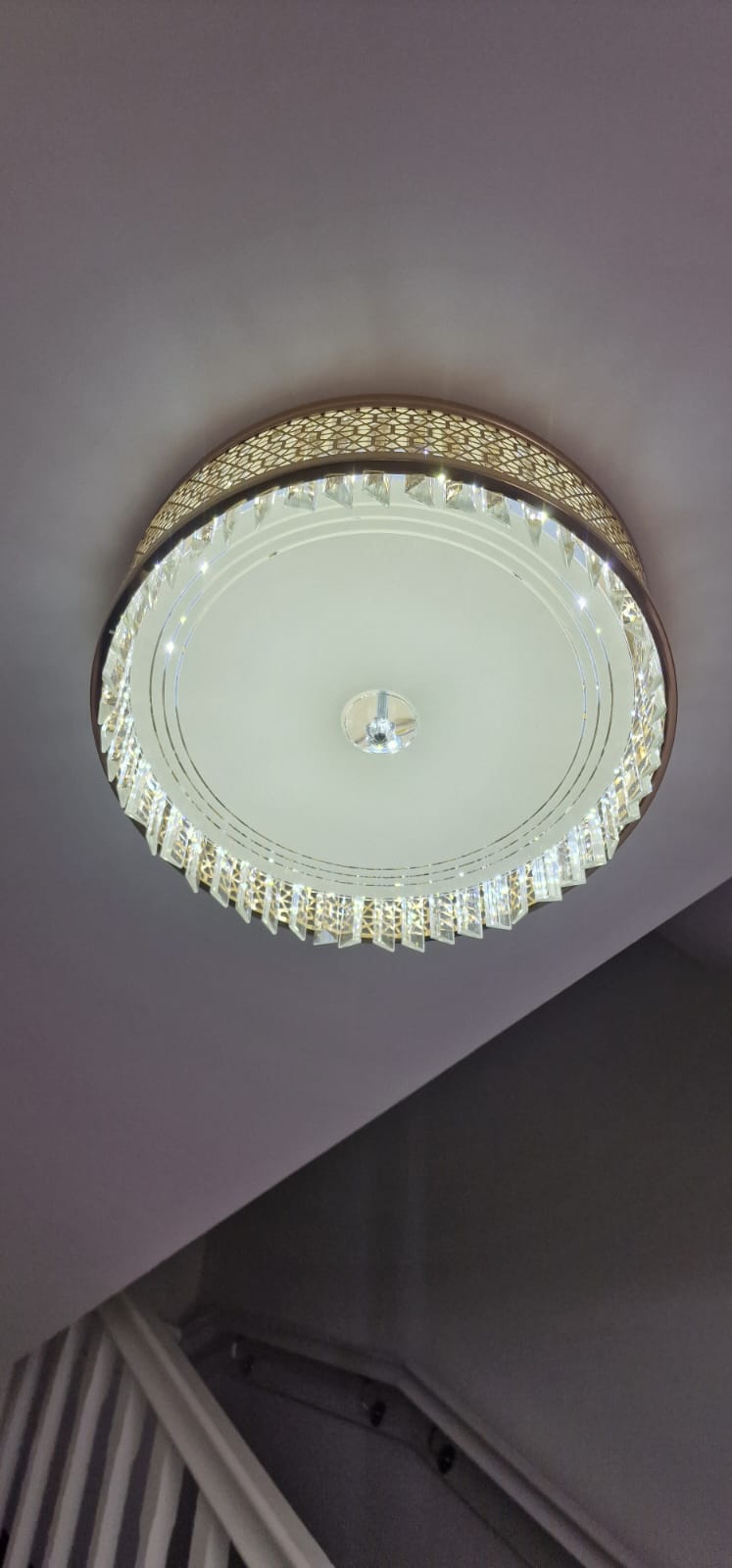 Modern Crystal Round Chandeliers with color changing features-C7049