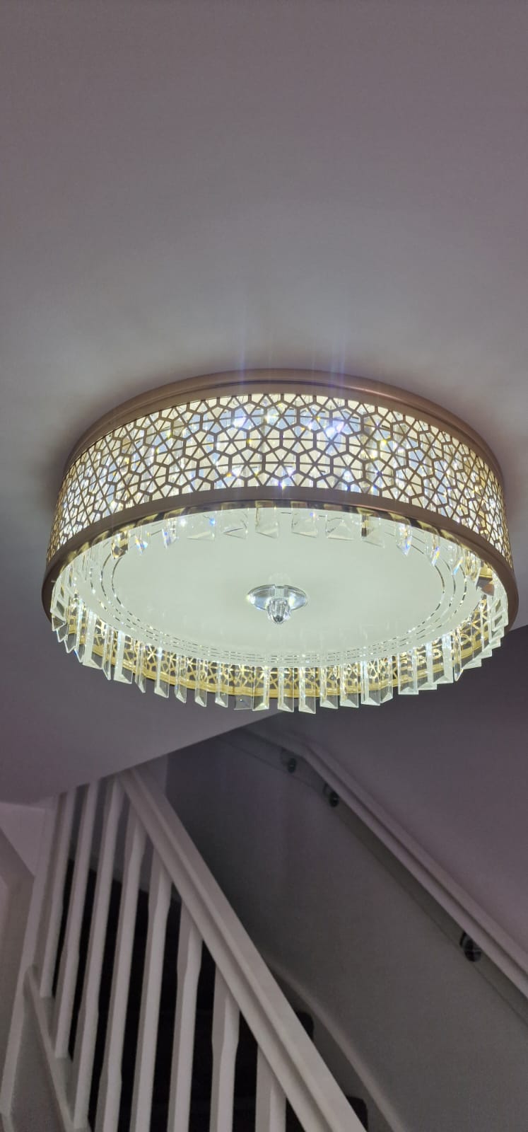 Modern Crystal Round Chandeliers with color changing features-C7049