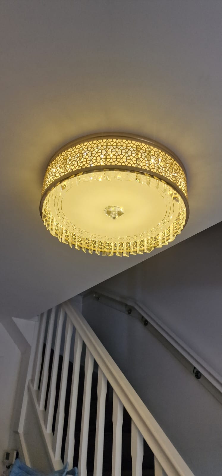 Modern Crystal Round Chandeliers with color changing features-C7049