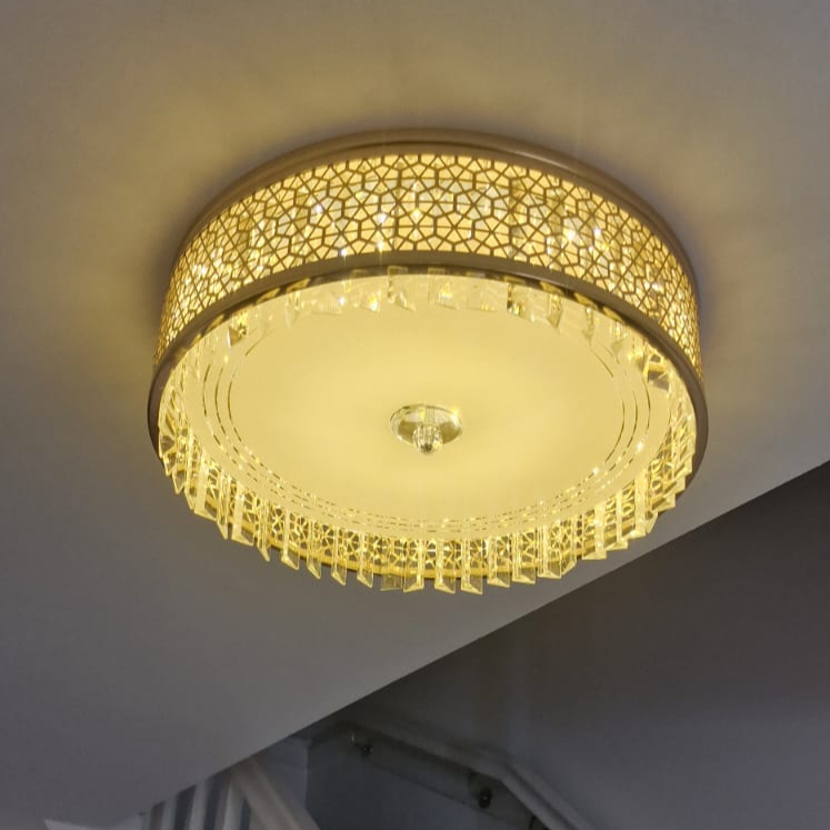 Modern Crystal Round Chandeliers with color changing features-C7245-45cm to 55cm