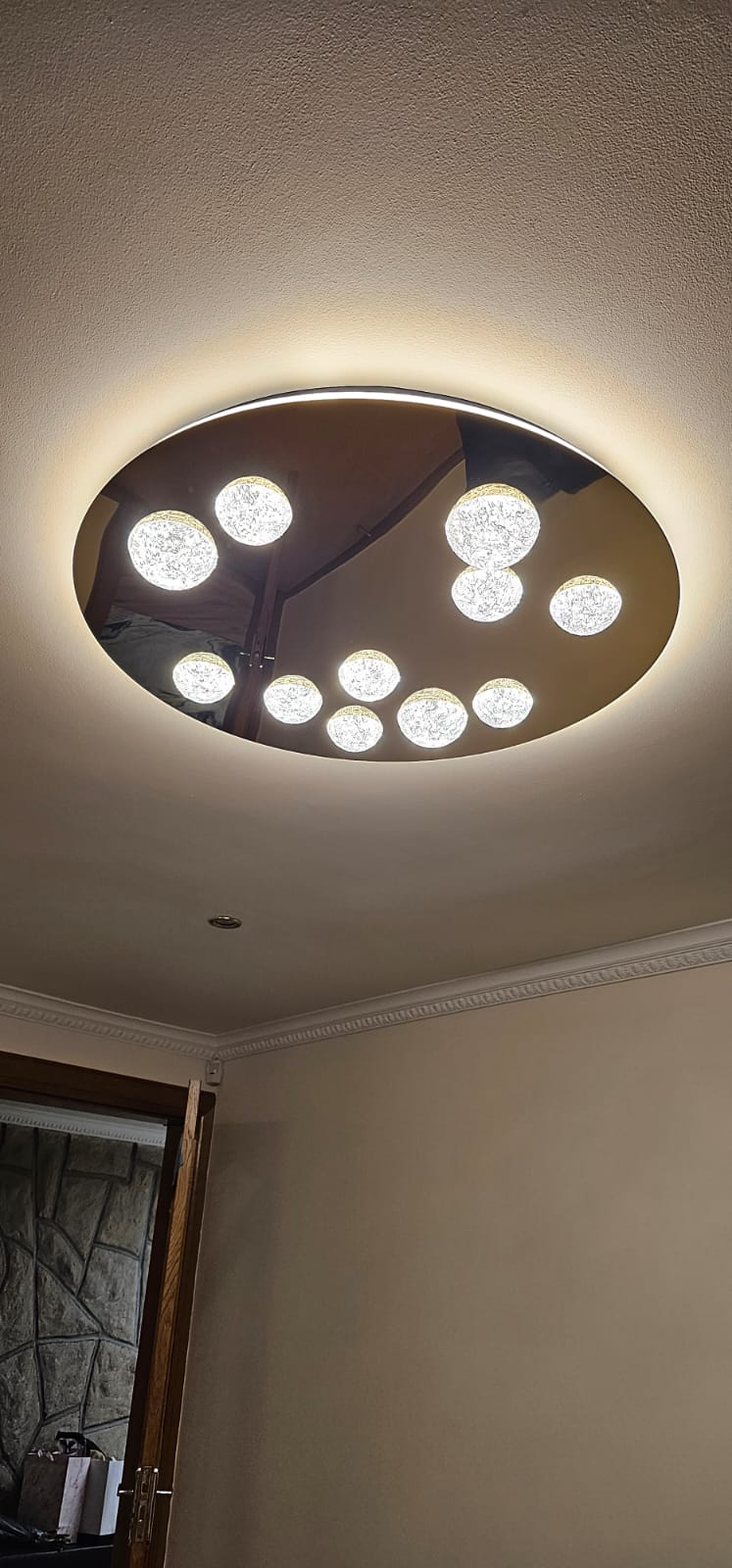 Modern Moon Style Flushmount LED Ceiling Lights Gold-2318-800, 500 & 400