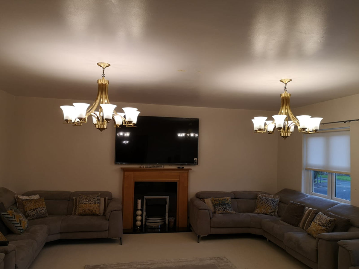 Gold Traditional 8arms Chandelier-adjustable Height-PL6017-8arms-Gold