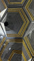 Gold & Black Decor Porcelain Tiles 600 x 600 x 10mm