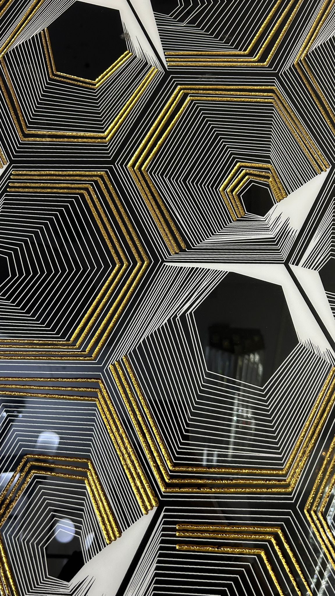 Gold & Black Decor Porcelain Tiles 600 x 600 x 10mm-DEC-WJ6612