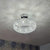 Crystal Square / Circular Pendant & Flash mounted Warm LED ceiling light-8596–8P