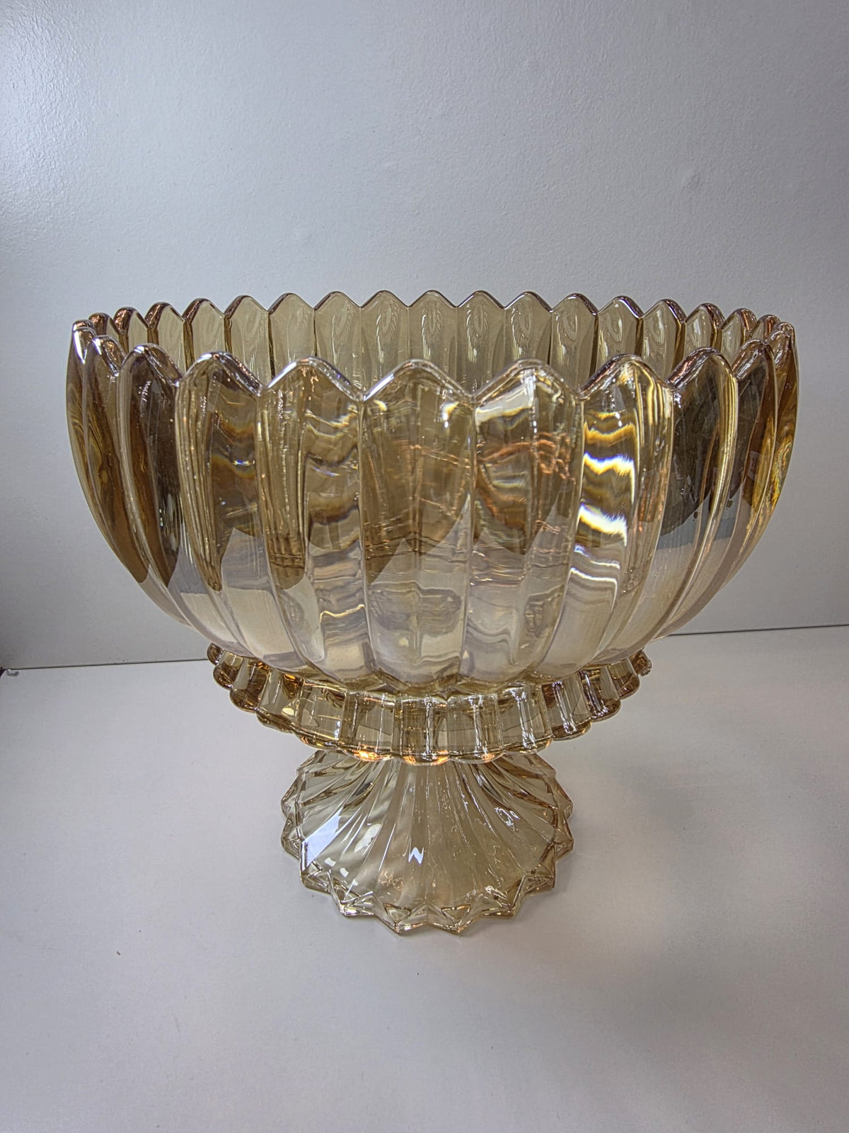 Crystal Rose Gold & Clear Lotus Shape Glass Fruit Basket Bowl Stand Colorful Fruit Vegetable Baskets Creative Fruit Dish Basket Luxurious Fruit Basket/Bowl