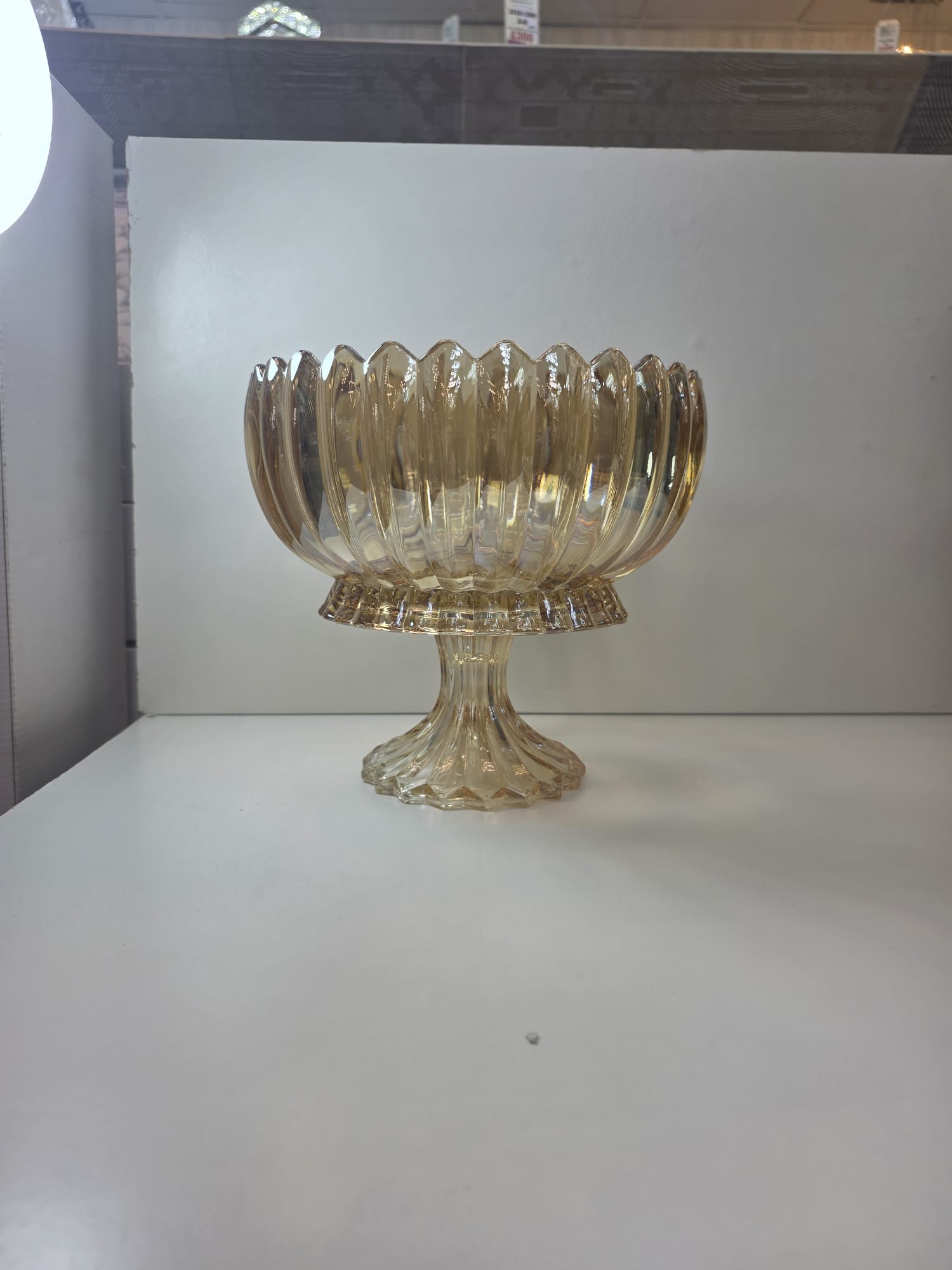 Crystal Rose Gold & Clear Lotus Shape Glass Fruit Basket Bowl Stand Colorful Fruit Vegetable Baskets Creative Fruit Dish Basket Luxurious Fruit Basket/Bowl