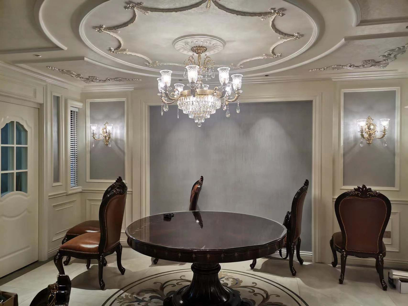 Large Grand Traditional Crystal Chandelier Gold with matching different size lights-Y8098-16+10+6