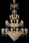 Large Grand Traditional Crystal Chandelier Gold with matching different size lights-Y8098-16+10+6