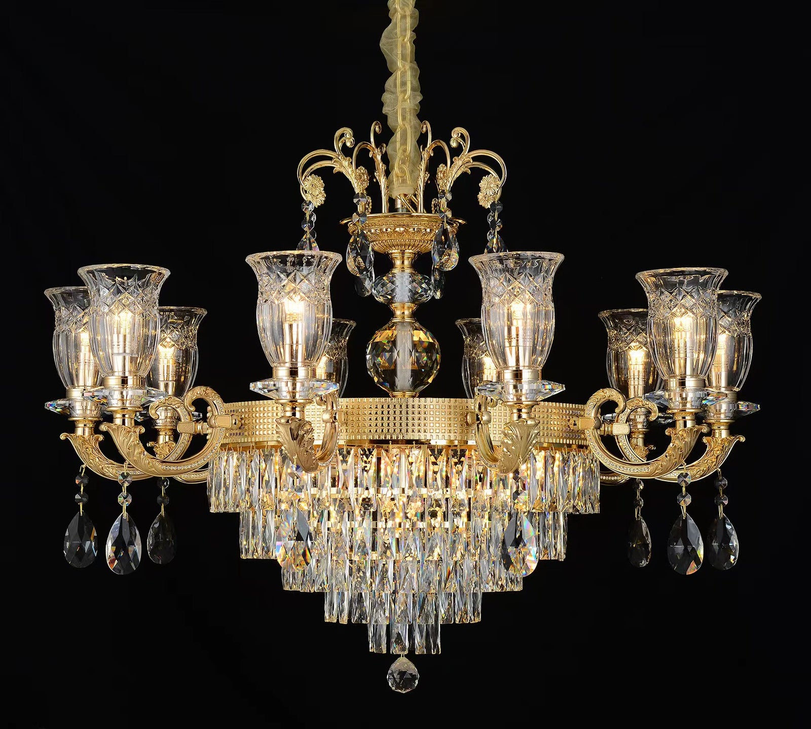 Modern Rectangle Luxury Crystal Chandeliers –6806-10K